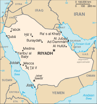 Map Saudi Arabia Travel Insurance