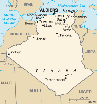Map Algeria Travel Insurance