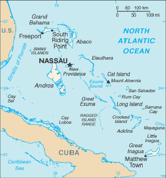 Map Bahamas Travel Insurance