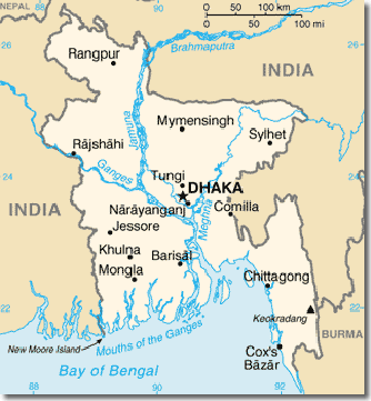 Map Bangladesh Travel Insurance