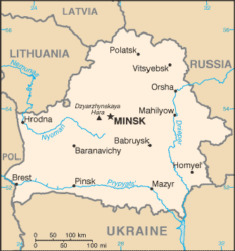 Map Belarus Travel Insurance