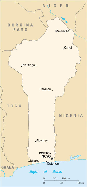 Map Benin Travel Insurance