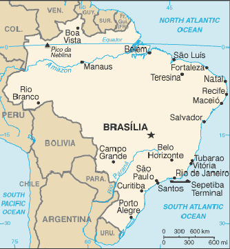 Map Brazil Travel Insurance