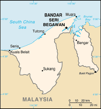 Map Brunei Travel Insurance