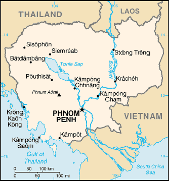 Map Cambodia Travel Insurance