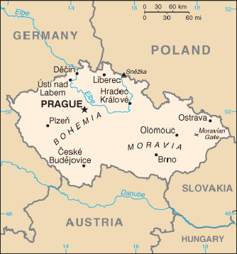 Map Czech Republic Travel Insurance
