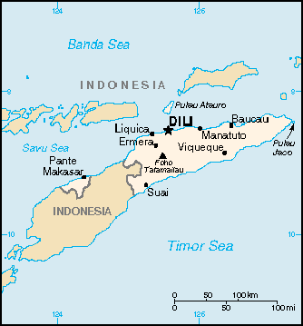 Map East Timor Travel Insurance