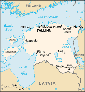 Map Estonia Travel Insurance