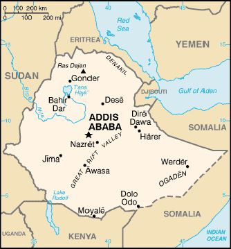 Map Ethiopia Travel Insurance