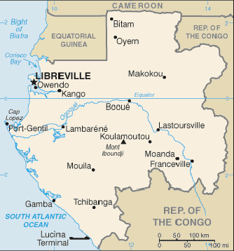 Map Gabon Travel Insurance