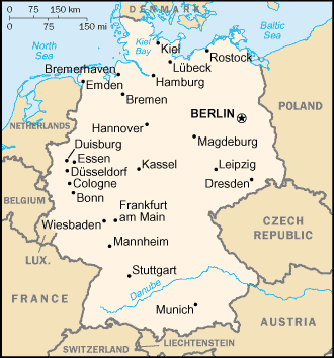 Map Germany Travel Insurance