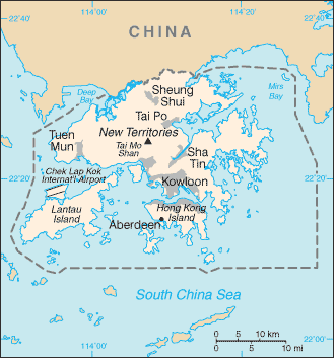 Map Hong Kong Travel Insurance