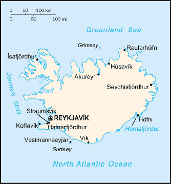Map Iceland Travel Insurance