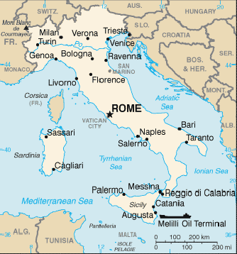 Map Italy Travel Insurance