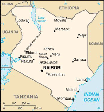 Map Kenya Travel Insurance