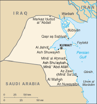 Map Kuwait Travel Insurance