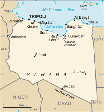 Map Libya Travel Insurance