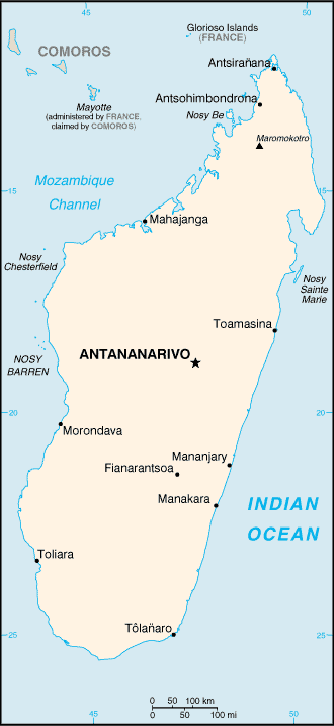 Map Madagascar Travel Insurance