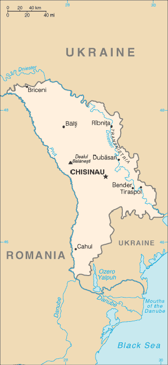 Map Moldova Travel Insurance