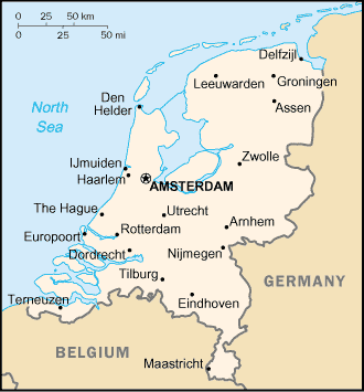 Map Netherlands Travel Insurance