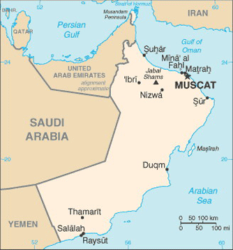 Map Oman Travel Insurance