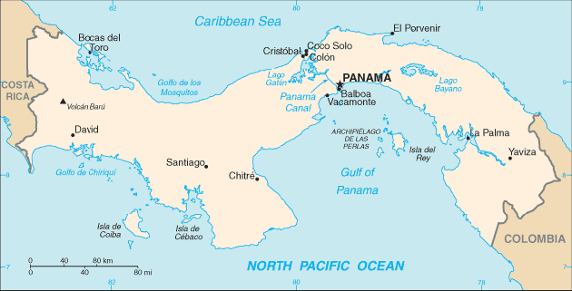 Map Panama Travel Insurance