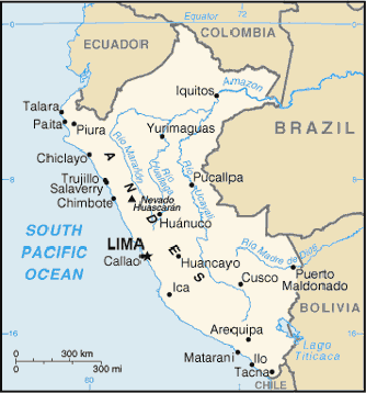 Map Peru Travel Insurance