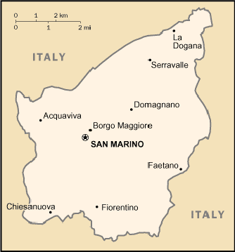Map San Marino Travel Insurance