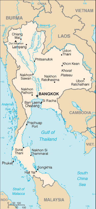 Map Thailand Travel Insurance