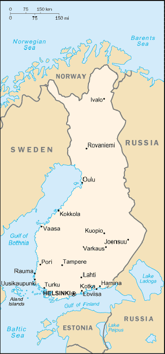 Map Finland Travel Insurance Map Finland Travel Insurance