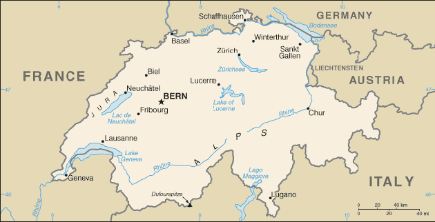 Map Switzerland Travel Insurance Map Switzerland Travel Insurance